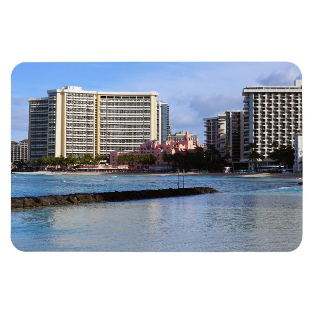 Landschaftlich Waikiki Foto Magnet (Horizontal)