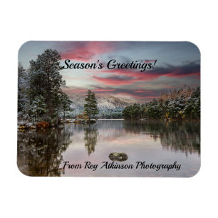 Landschaftlich Winter Scottish Loch Eilein zu Weih Magnet