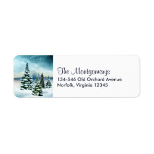 Landschaftlich Winter Wonderland Aquarellmalerei