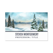 Landschaftlich Winter Wonderland Aquarellmalerei