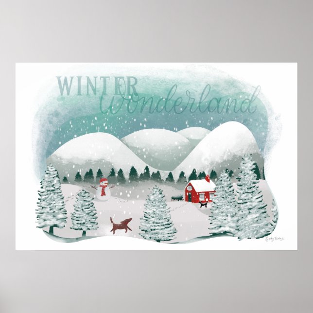 Landschaftlich Winter Wonderland Poster (Vorne)