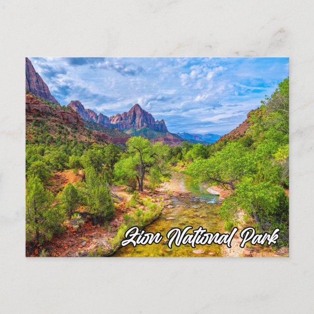 Landschaftlich Zion National Park, Utah, USA Postkarte (Vorderseite)
