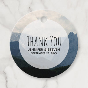 Landschaftliche Alpen Foto Hochzeit in der Natur Geschenkanhänger