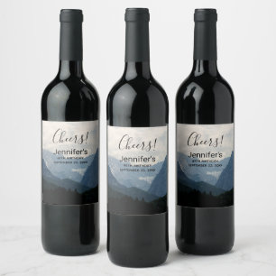 Landschaftliche Alpen Foto Naturerlebnis Weinetikett