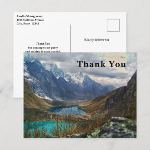 Landschaftliche Alpen Foto Vielen Dank Postkarte