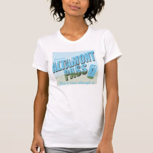 Landschaftliche Altamont-Pass-Pendelparodie T-Shirt