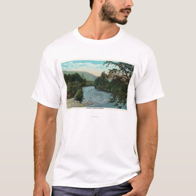 Landschaftliche Ansicht der guten Fischerei T-Shirt (Vorderseite)