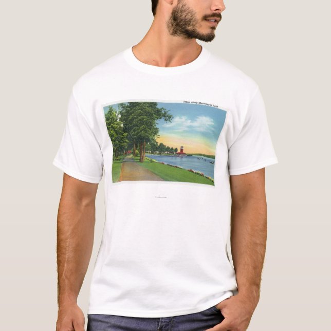 Landschaftliche Ansicht entlang den See T-Shirt (Vorderseite)