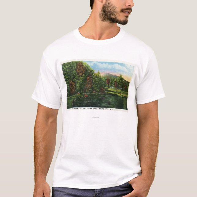 Landschaftliche Ansicht von Shadow See und von T-Shirt (Vorderseite)