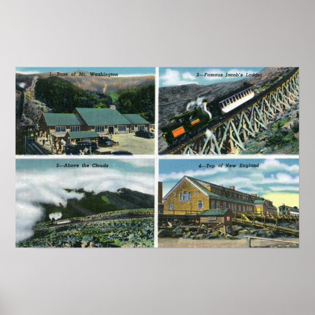 Landschaftliche Ansichten des Gipfels Poster (Vorne)