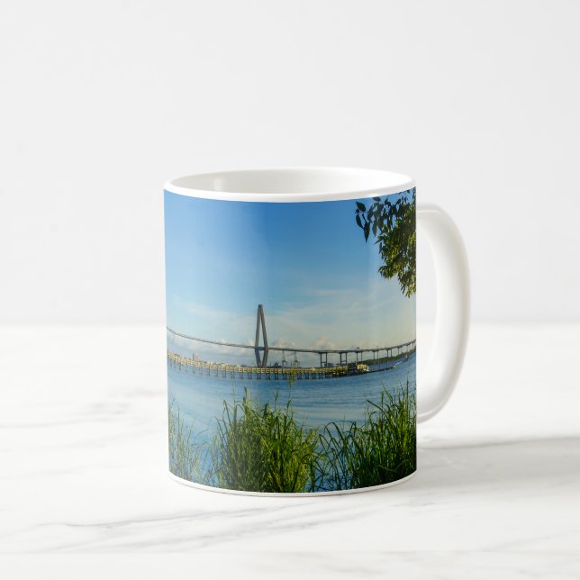 Landschaftliche Arthur Ravenel Bridge Kaffee Tasse (VorderseiteRechts)