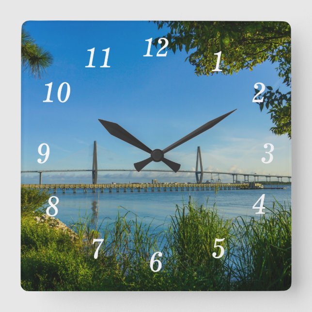 Landschaftliche Arthur Ravenel Bridge Uhr (Vorderseite)