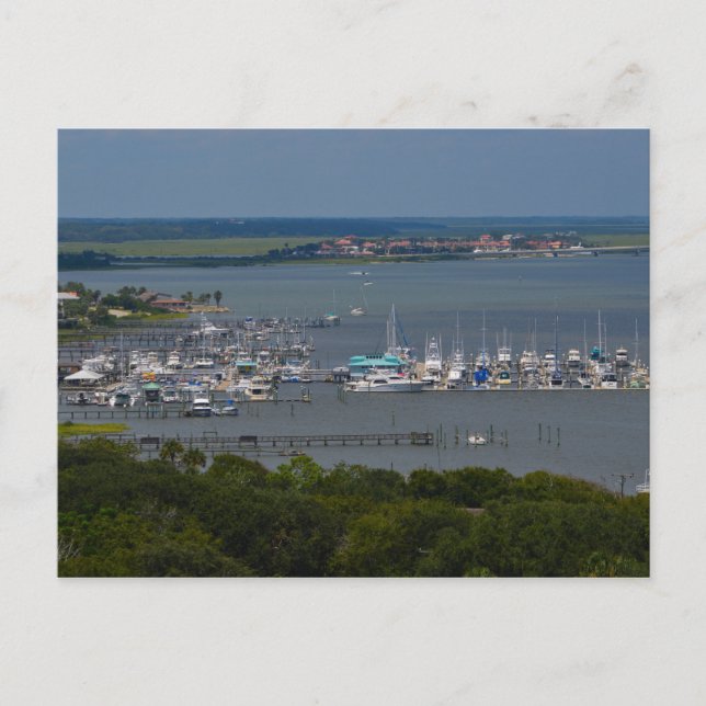 Landschaftliche Aussicht auf den Hafen von Florida Postkarte (Vorderseite)