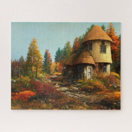 Landschaftliche Aussicht auf eine mittelalterliche Puzzle