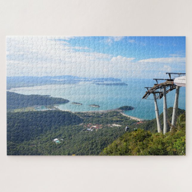 Landschaftliche Aussicht Langkawi Bergbahn mit Aus Puzzle (Horizontal)