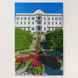 Landschaftliche Aussicht Villa auf Comer See, Ital Puzzle