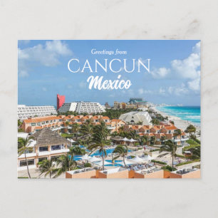 Landschaftliche Beach Greetings aus Cancun Mexiko Postkarte