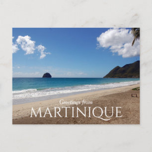 Landschaftliche Beach-Grüße von Martinique Postcar Postkarte