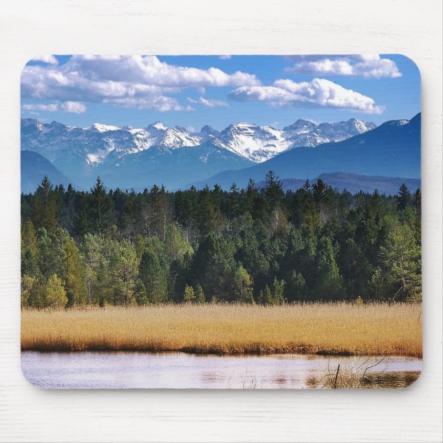 Landschaftliche Berge Alp Landschaft Mousepad (Vorne)