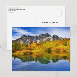 Landschaftliche Berge und See Postkarte