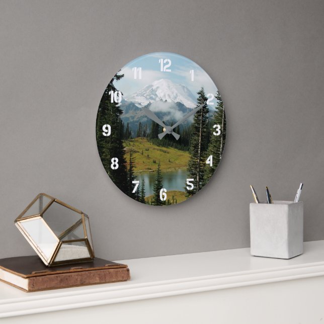Landschaftliche Berglandschaft Große Wanduhr (Büro)