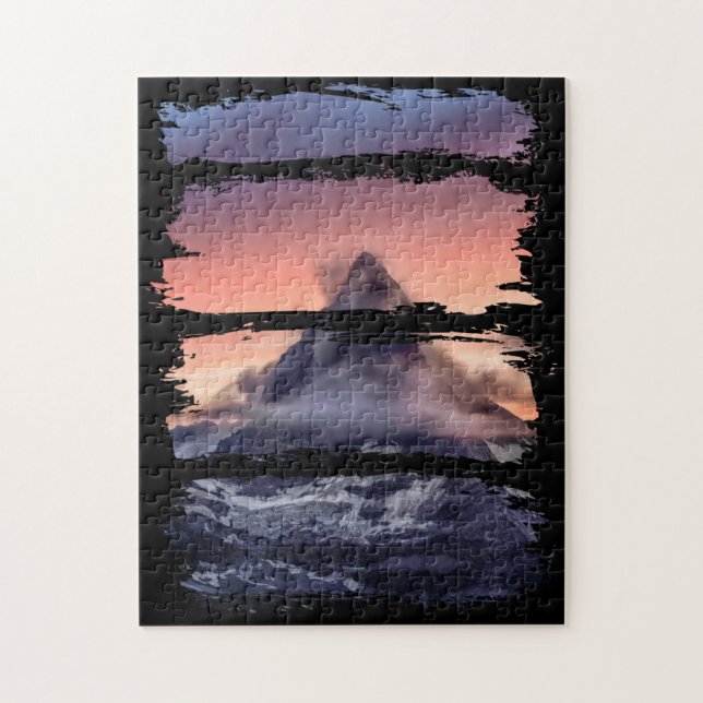 Landschaftliche Berglandschaft Hübsche Natur Moder Puzzle (Vertikal)