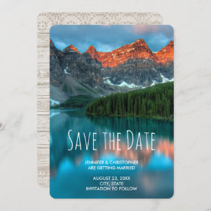 Landschaftliche Berglandschaftsfotografie Hochzeit Save The Date