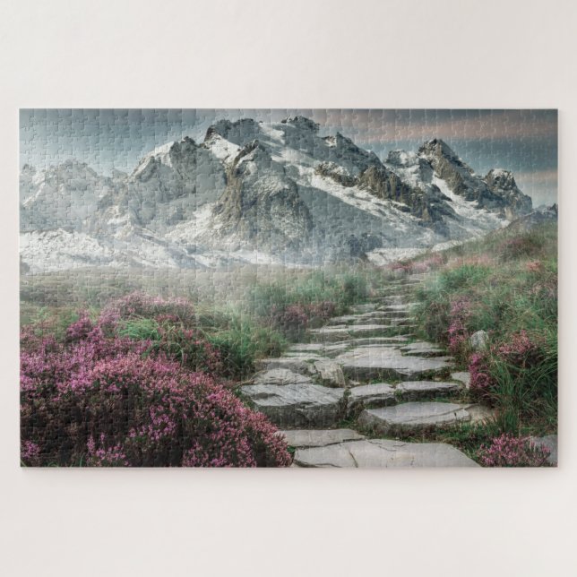 Landschaftliche Bergwelt Jigsaw Puzzle (Horizontal)
