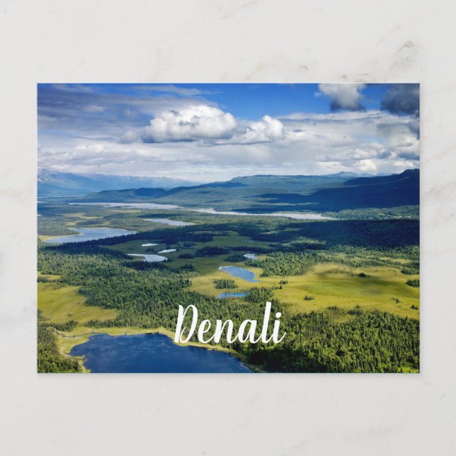 Landschaftliche Denali-Seen Postkarte (Vorderseite)