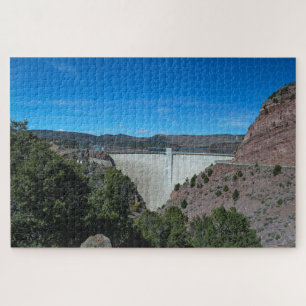 Landschaftliche Flammenschlucht Staudamm Utah Foto Puzzle