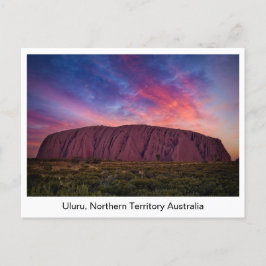Landschaftliche Fotografie - Uluru bei Sunset Postkarte