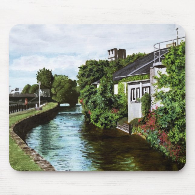 Landschaftliche Galway City Irland Canal View Mousepad (Vorne)