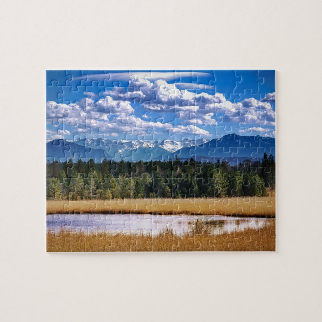 Landschaftliche Gebirgsalpine Landschaft Puzzle (Horizontal)