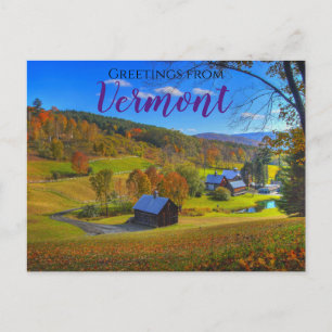 Landschaftliche Grüße von Vermont Foliage Postcard Postkarte