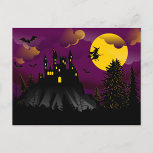 Landschaftliche Halloween-Postkarte Postkarte