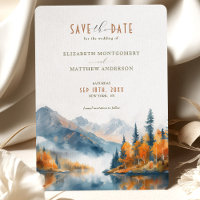 Landschaftliche Herbstgebirgsfarbe Save the Date