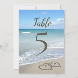 Landschaftliche Herzen in der Tischnummer Sand Bea