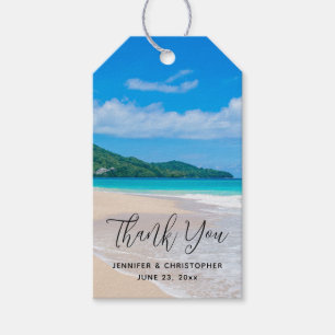 Landschaftliche Hochzeit am Strand nach Tropical D Geschenkanhänger