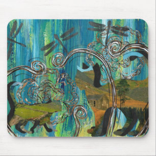 Landschaftliche Katzen Mousepad