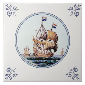 Landschaftliche Keramik für Repro Delft Ships Fliese