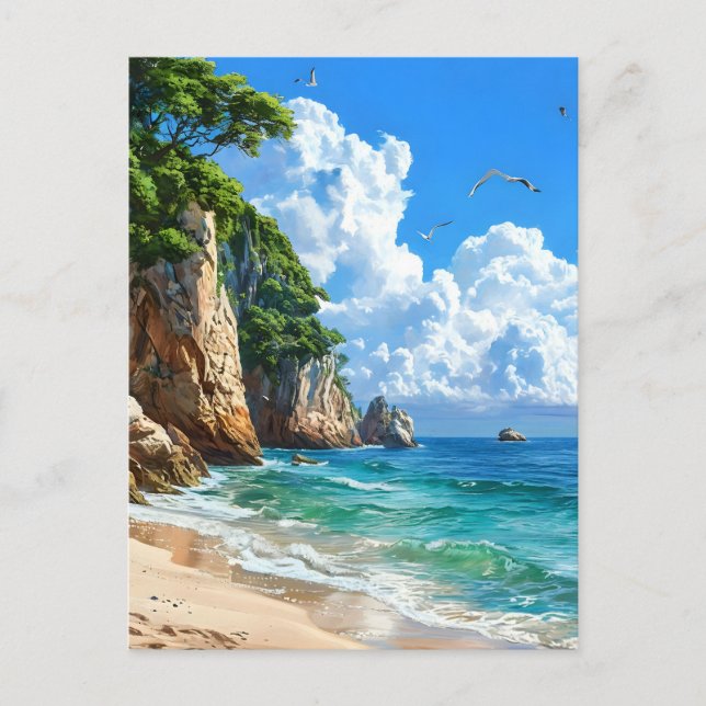 Landschaftliche Küstenlandschaft Postkarte (Vorderseite)