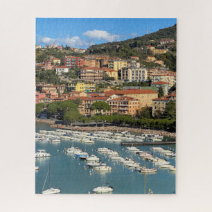 Landschaftliche Küstenstadt, Lerici, Ligurien, Ita Puzzle