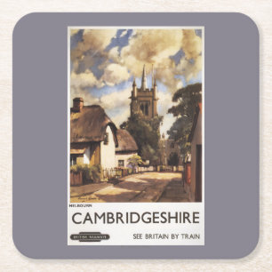 Landschaftliche Land-Ansicht-britisches Rechteckiger Pappuntersetzer