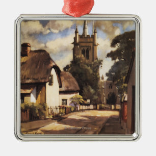 Landschaftliche Land-Ansicht-britisches Silbernes Ornament