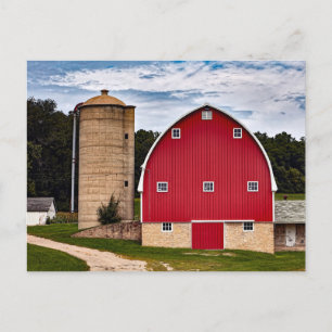 Landschaftliche Landfotografie Bauernhof USA Lands Postkarte