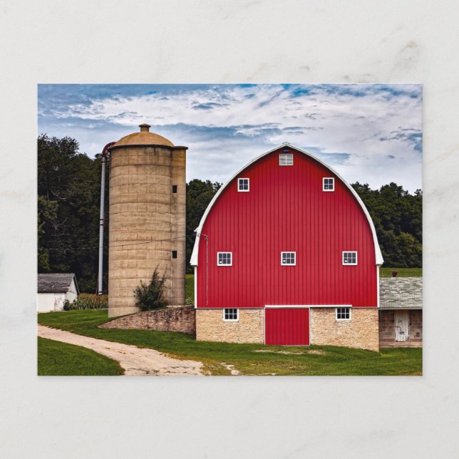 Landschaftliche Landfotografie Bauernhof USA Lands Postkarte (Vorderseite)