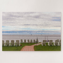 Landschaftliche Landschaft der Bucht von Tadoussac Puzzle