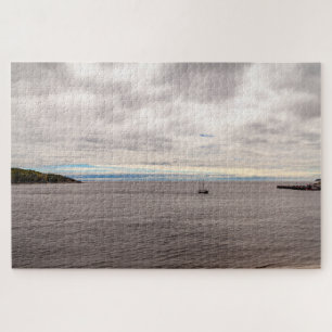 Landschaftliche Landschaft der Bucht von Tadoussac Puzzle