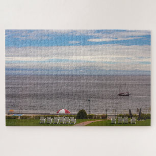 Landschaftliche Landschaft der Bucht von Tadoussac Puzzle