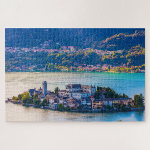 Landschaftliche Landschaft der Insel San Giulio, I Puzzle